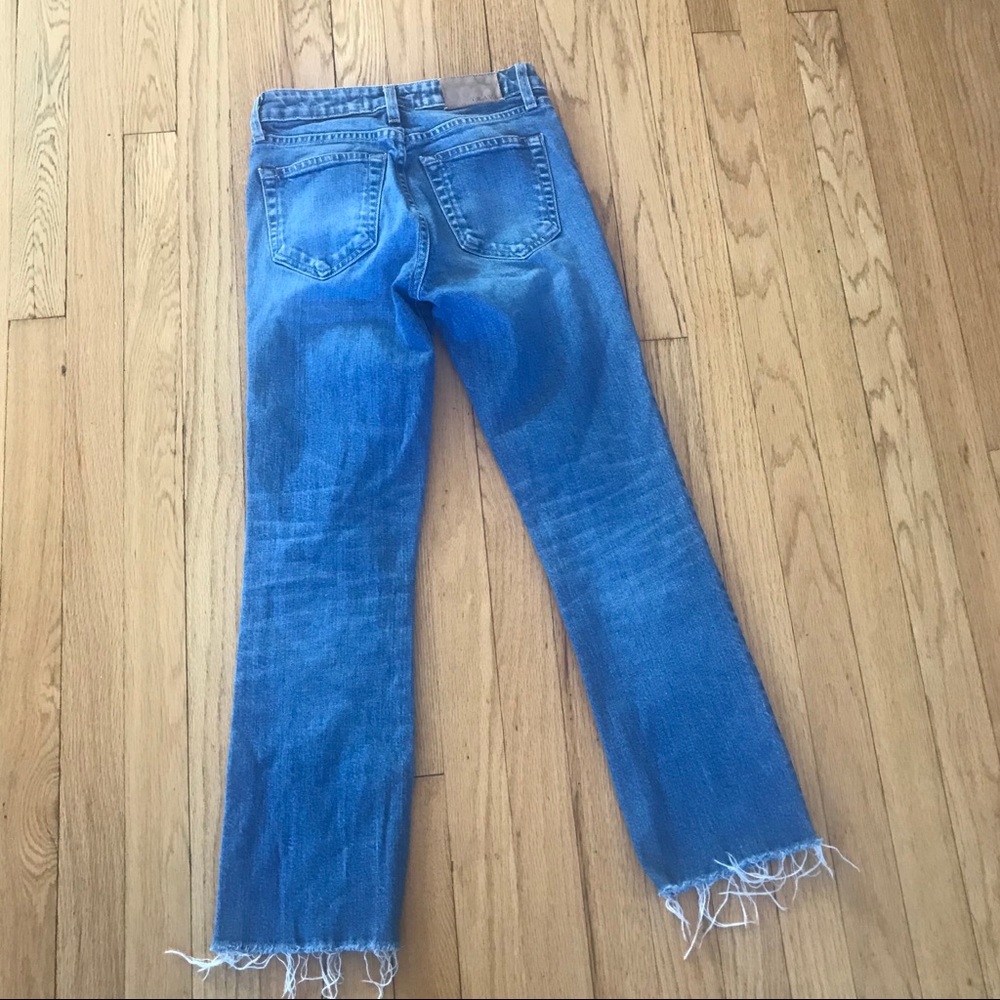TRAVE Colette Midrise Kick Flare Raw Hem Jeans 24 - Picture 5 of 6